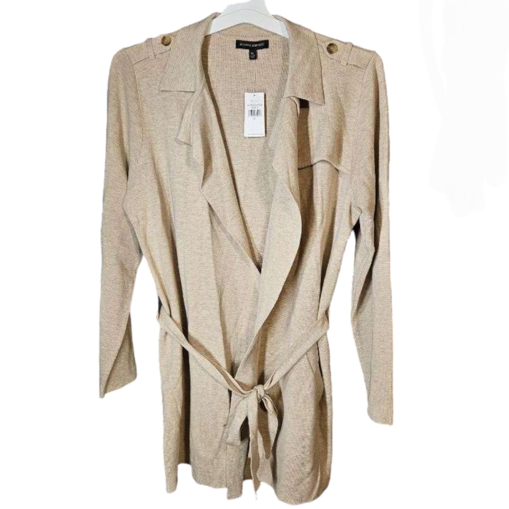 Belted Sweater Trench Coatigan